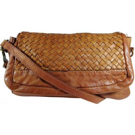 Leather handbag Vintage A269 brown