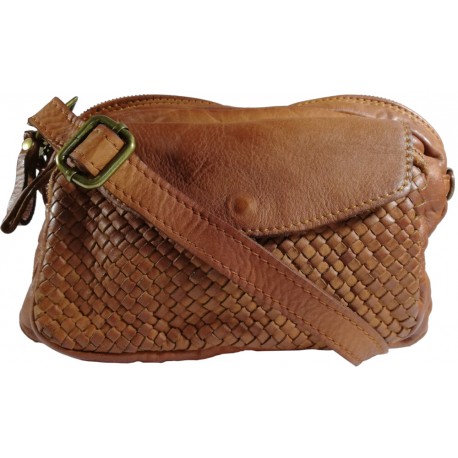 Leather handbag Vintage L6038 brown