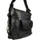 Vintage leather backpack 5720A Black