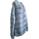 Damen Wollstrickpullover grau-blau