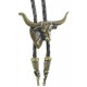 Western Cowboy Tie Bull, brass color