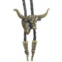 Western Cowboy Tie Bull, brass color
