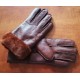 Winter women's leather gloves black 1