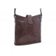 Women's leather crossbody handbag dark brown 260113