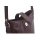 Women's leather crossbody handbag dark brown 260113