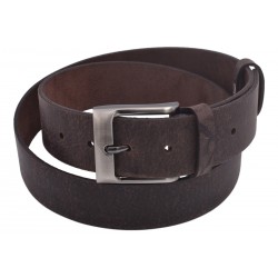 Men's leather belt 736-40-46 dark brown hunter buckle Zoro