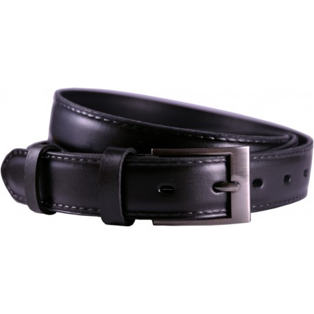 Leather belt embossed longitudinal pattern, width 3 cm