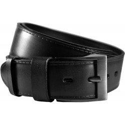 Leather belt embossed, longitudinal pattern, width 4 cm