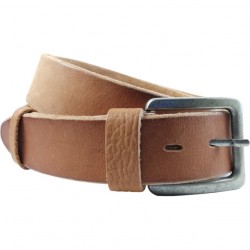 Leather belt without pattern, width 4 cm