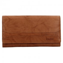 WOMEN'S LEATHER WALLET W-2025-LIGHT BROWN - CGN