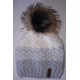 Zimní pletená vlněná čepice