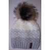 Zimní pletená vlněná čepice