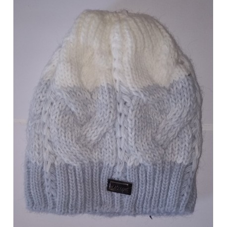 Winter knitted wool cap dark-blue