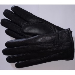 Zimní pánské kožené rukavice černé 3