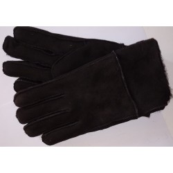 Zimní pánské kožené rukavice černé matné