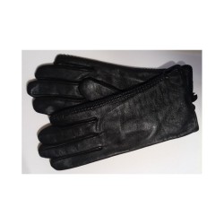 Zimné dámske kožené rukavice čierne 7,5