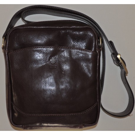 Leather handbag brown