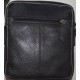 Men's leather bag black PIERRE CARDIN