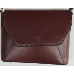 Leather handbag brown