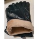 Zimné dámske kožené rukavice čierne 3