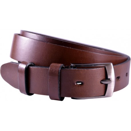 Leather belt without pattern, width 3 cm