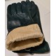 Zimní dámské kožené rukavice tmavě modré  velikost 8-L