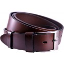 Leather belt without pattern, width 4 cm