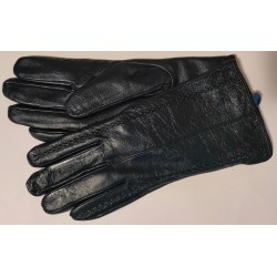 Zimné dámske kožené rukavice tmavě modrá 8,5
