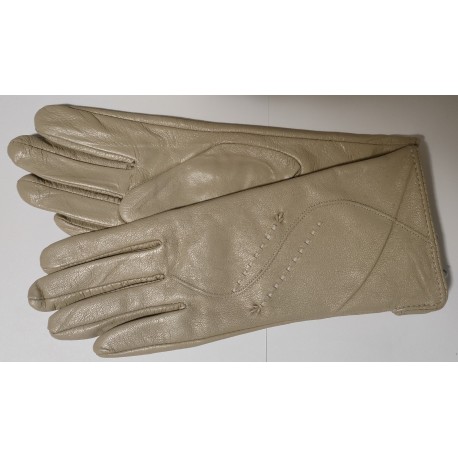 Zimní dámské kožené rukavice béžové  velikost 8,5- XL