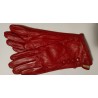 Zimní dámské kožené rukavice červené velikost 8,5- XL