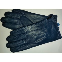 Zimní pánské kožené rukavice černé 2