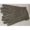 Zimní pánské kožené rukavice šedé velikost 10