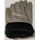 Winter Men's black leather gloves 2