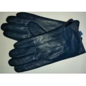 Zimní pánské kožené rukavice Tmavě MODRÁ velikost 12- XXL