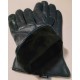Winter Men's black leather gloves 2