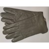Zimní pánské kožené rukavice Šedá velikost 11,5 - XL