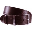 Leather belt wide with metal ending - 42/40 - 40 mm