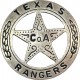 Westliche Cowboy-Krawatte war Texas Ranger, silberne Farbe